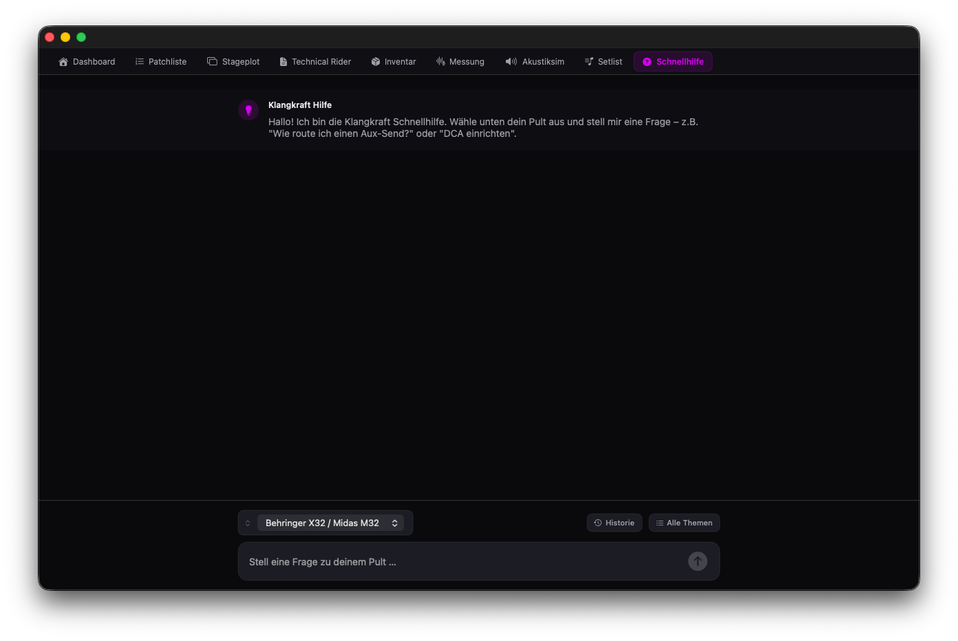 Schnellhilfe Pulte